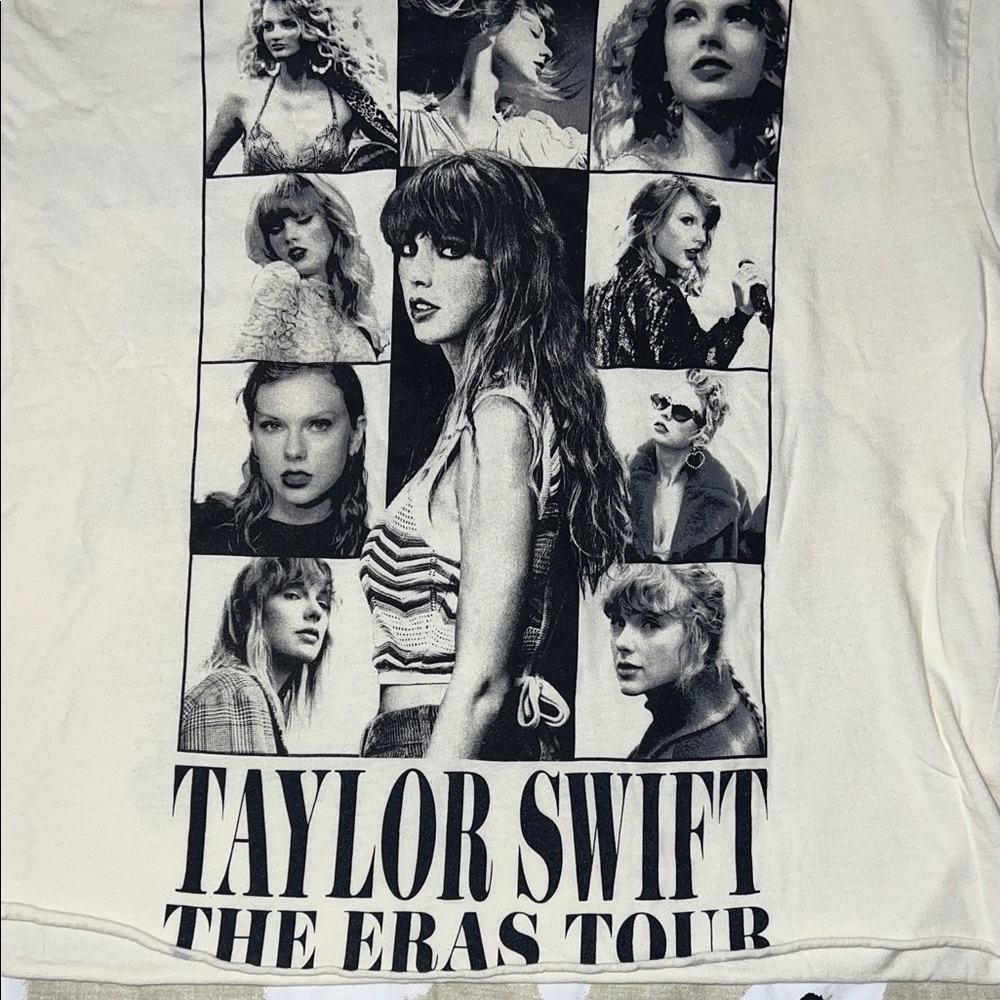 Taylor Swift Cream The Eras Tour Photo Collage Tee - Picture 7 of 7